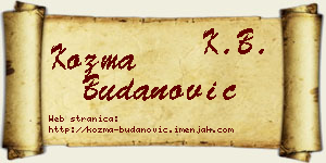 Kozma Budanović vizit kartica